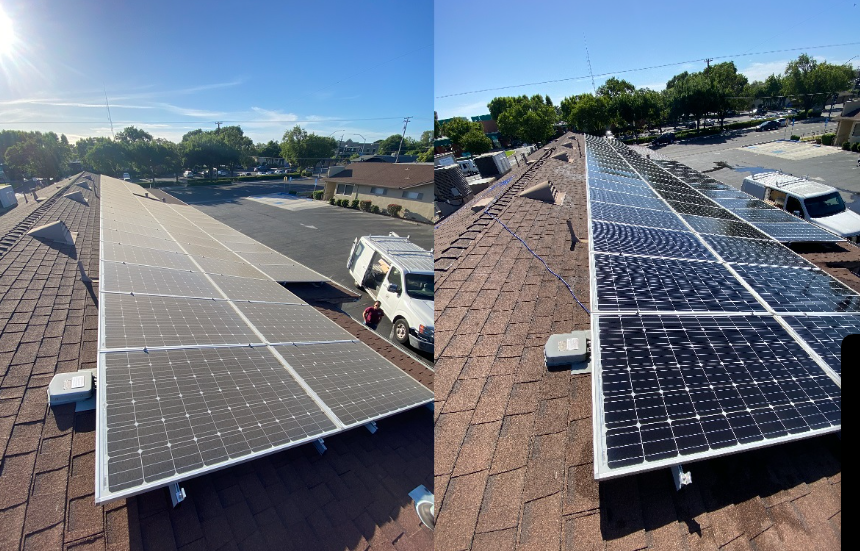 Solar panel cleaning in Little Rock, AR by TXK Pressure Washing