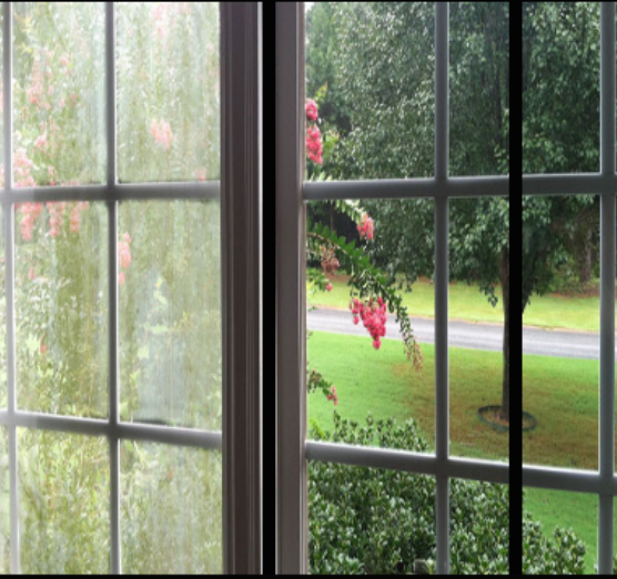 Before and after on the Interior Window of a home in Little Rock arkansas. 